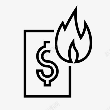 财务损失火灾和意外伤害保险消防图标图标