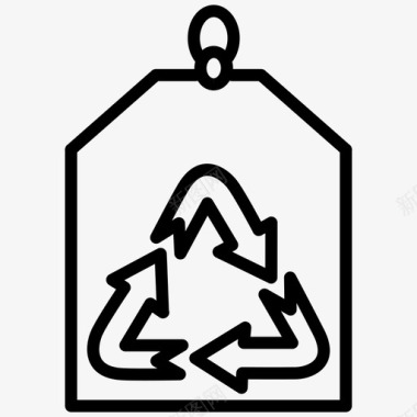 回收标签环保回收图标图标