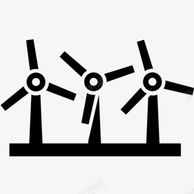 风电风机生态能源图标图标