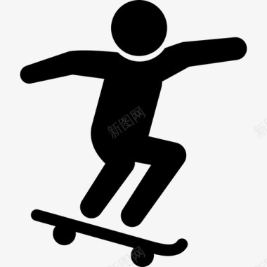 滑板运动员运动运动偶像图标图标