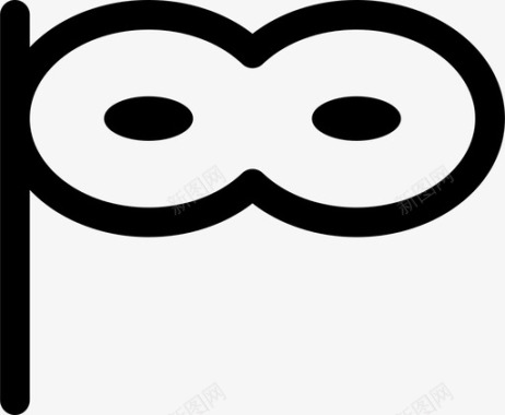 面具球匿名装饰图标图标