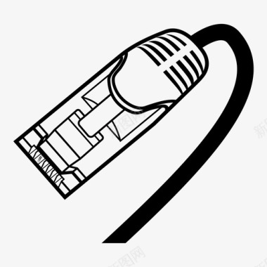 局域网网卡局域网电缆连接器图标图标