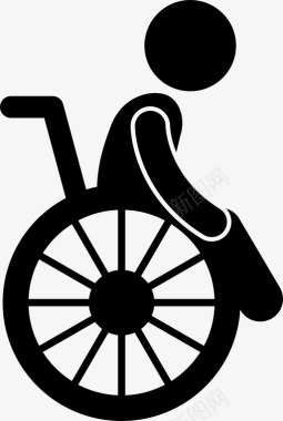 残疾儿童残疾轮椅图标图标