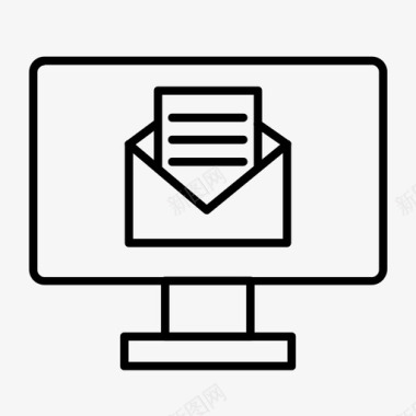 拼接数字邮件数字邮件电子邮件图标图标