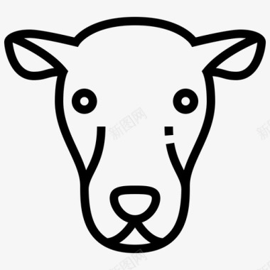 羊羔羊动物头图标图标