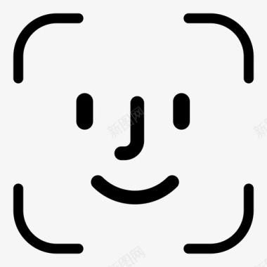 emoji表情快乐人脸识别表情符号人脸识别图标图标