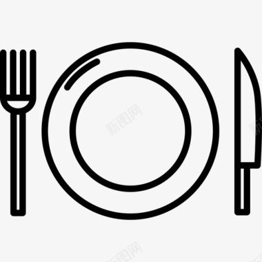 盘子和器皿顶视图饮料和食物边框颜色图标图标