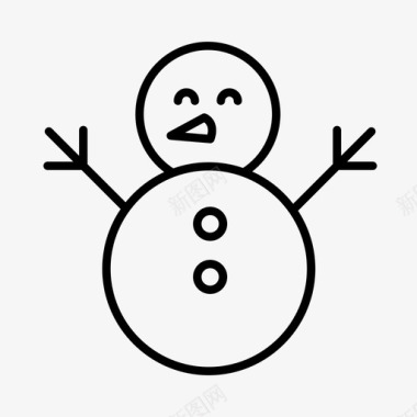 冬天的雪人雪人高山北极图标图标