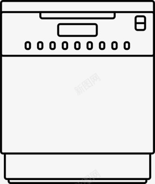 洗碗擦洗碗机电器电子图标图标