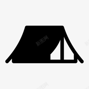 避难所帐篷探险海滩帐篷图标图标