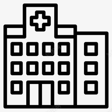 医院医疗护士医院建筑医疗图标图标