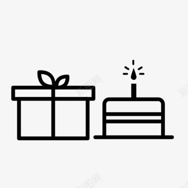 生日礼物蛋糕图标图标