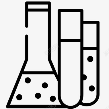 溶剂瓶子化学瓶子配方图标图标