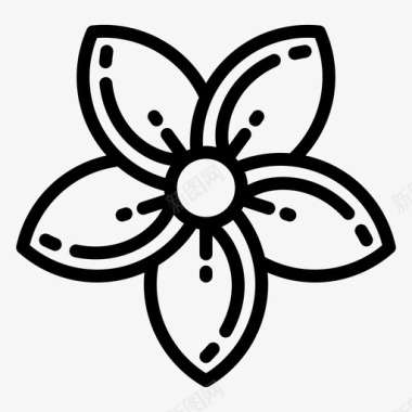 花卉墨点素材花卉生态环境图标图标
