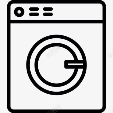 洗衣机时尚实物资产图标图标