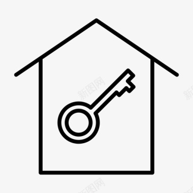 买房子梦想的家钥匙图标图标
