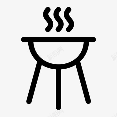 烧烤自助餐厅烤架图标图标