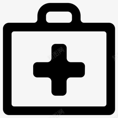 护士医生治疗医生包治疗急救箱图标图标