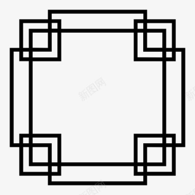 中国框架边界装饰图标图标