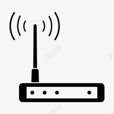 WIFI网络调制解调器互联网网络图标图标