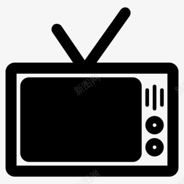 韩国复古复古电视电子产品电视机图标图标