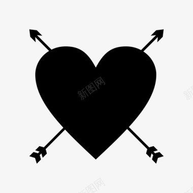 丘比特之心箭爱情图标图标