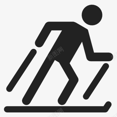滑雪活动爱好图标图标