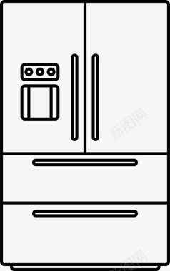 两门冰箱冰箱电器电子图标图标