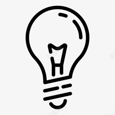 数字2创意素材灯泡商业创意好主意图标图标