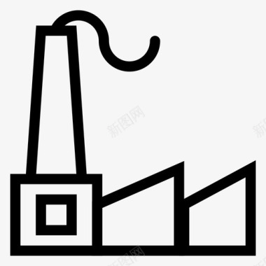 工业工业商业工厂图标图标