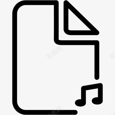 qq音乐页面文件音乐文档便笺图标图标