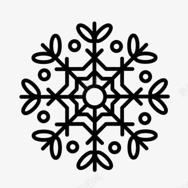 冬天的雪花雪花阿尔卑斯山圣诞节图标图标