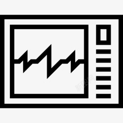 生命监测生命支持心电图心脏病学图标高清图片