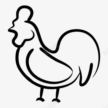 公鸡动物家禽图标图标