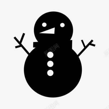 冬天的雪人雪人乐趣冰图标图标