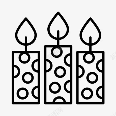 庆祝新年蜡烛生日庆祝图标图标