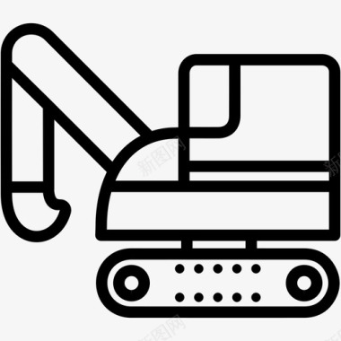 施工原材料起重机建筑施工图标图标