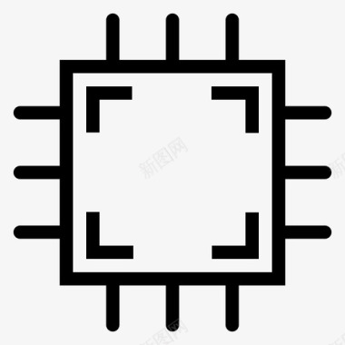 Intel芯片芯片商业cpu图标图标