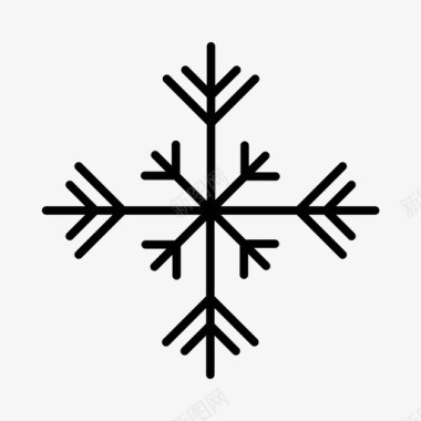 冬天的雪花雪花高山圣诞节图标图标