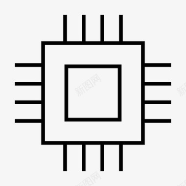 Intel芯片微芯片图标图标