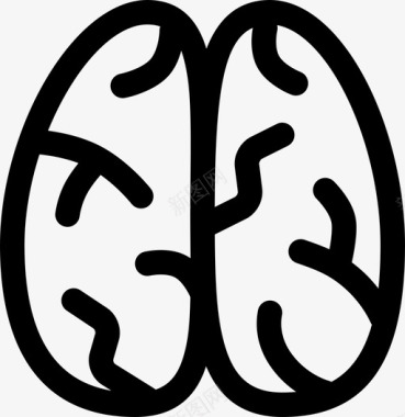 人脑智力神经图标图标