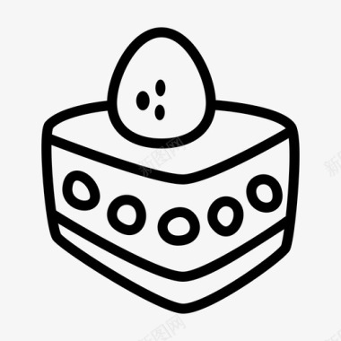 海绵蛋糕面包店甜点图标图标