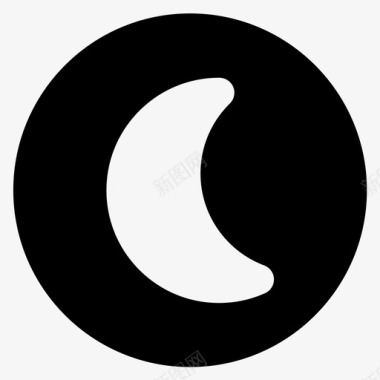 圆月夜圆月图标图标