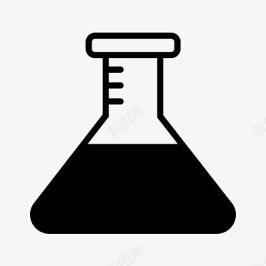 身体测试erlenmeyer烧瓶化学实验室图标图标