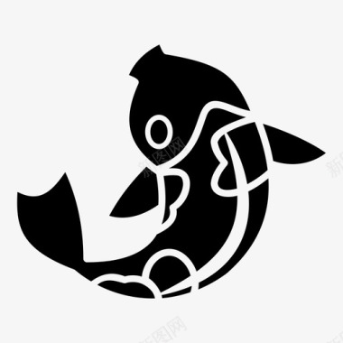 锦鲤鱼动物美丽图标图标