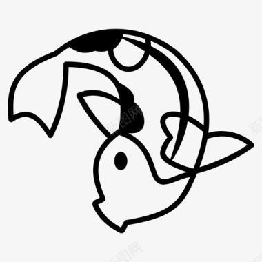 鲤鱼挂件锦鲤鱼动物美丽图标图标