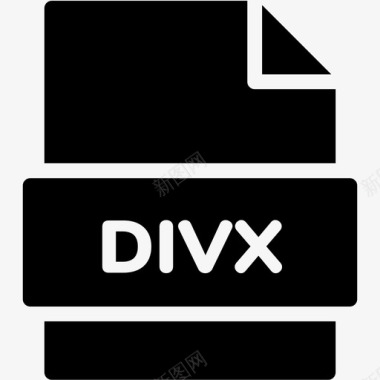 divx文件扩展名格式图标图标