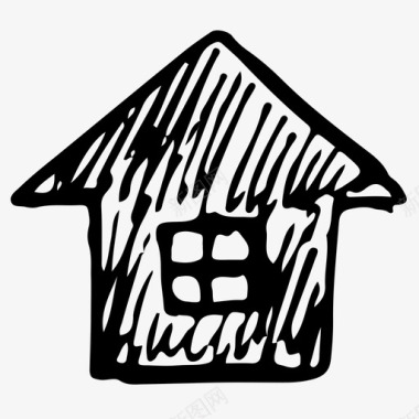 家手绘房子图标图标