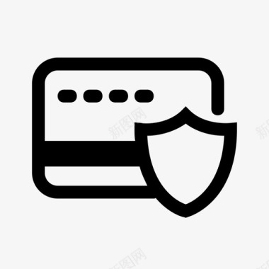 信用卡保护安全卑微的金融业务图标图标