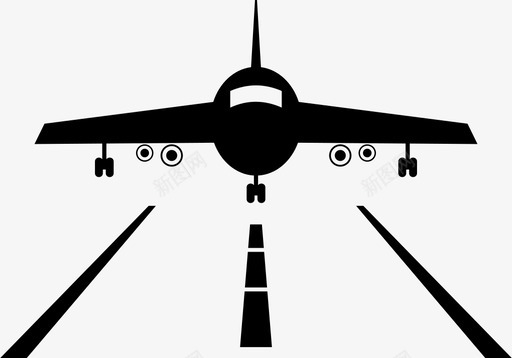 飞机跑道图标图标
